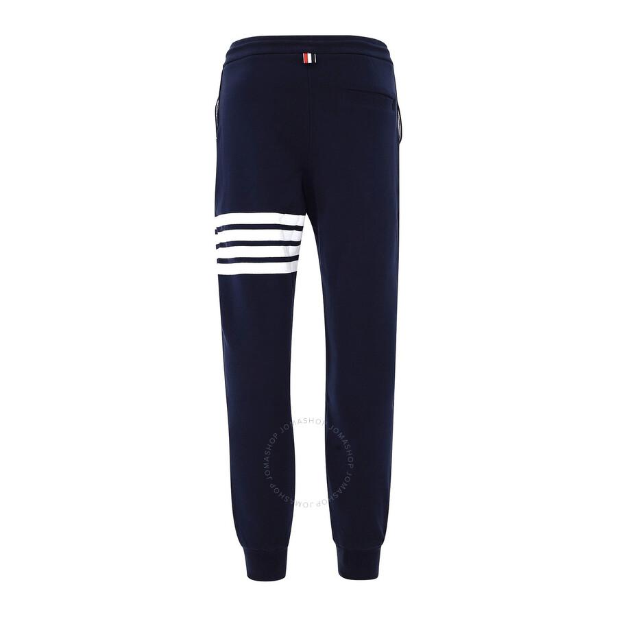 Thom Browne Navy 4-Bar Loopback Sweatpants