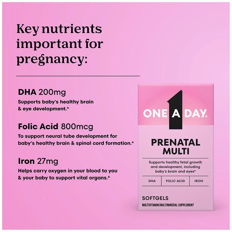 One A Day Women
s Prenatal Multi-Vitamin Soft-Gels with Folic Acid 4