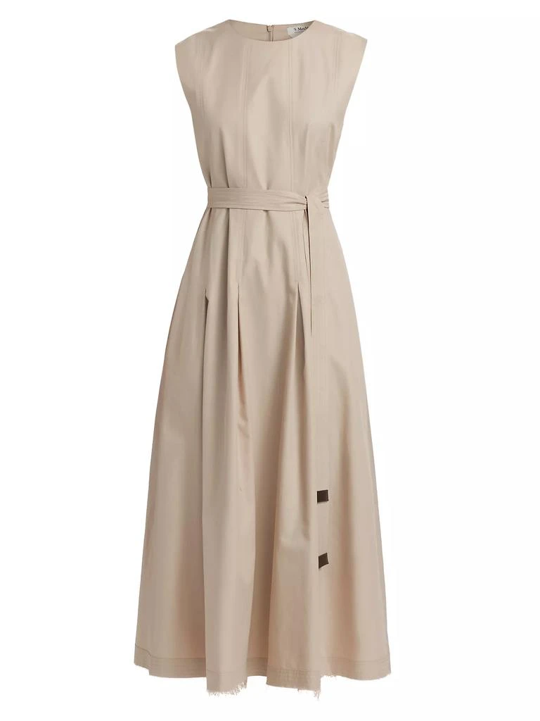 Max Mara Amina Cotton Tie-Waist Midi Dress 1