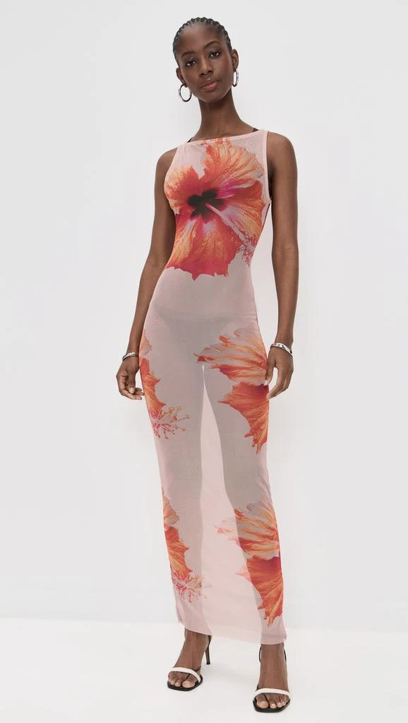 Good American Gauze Mesh Maxi Dress 1