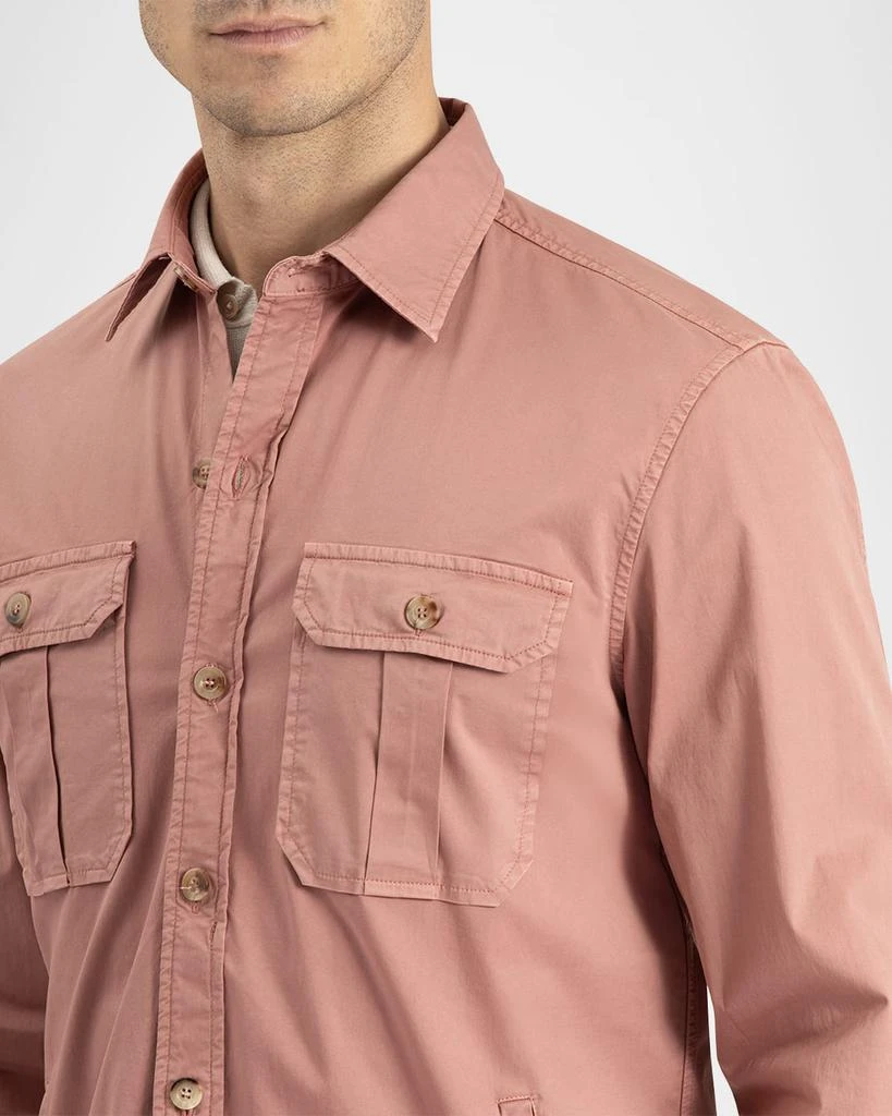 BOGLIOLI Men's Waxy Textured Overshirt 5