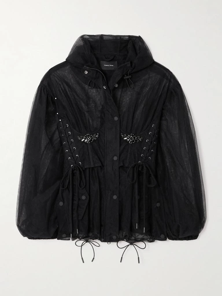 Simone Rocha 带缀饰绢网派克外套 1