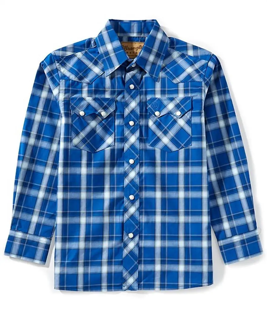 Wrangler Wrangler - Boys' Long Sleeve Plaid Shirt