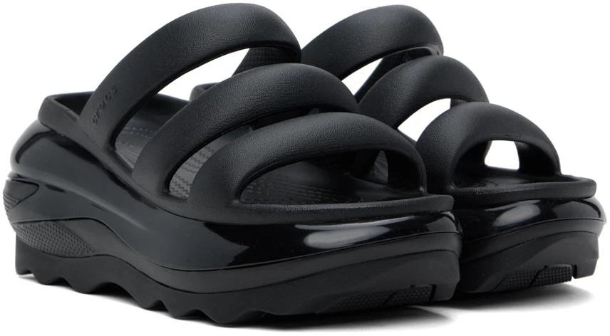 Crocs Black Mega Crush Triple Strap Sandals 4