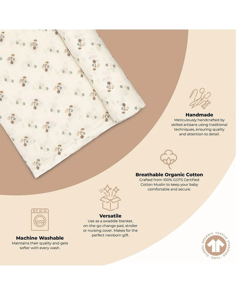 Crane Baby Poppy Single Swaddle Blanket 3