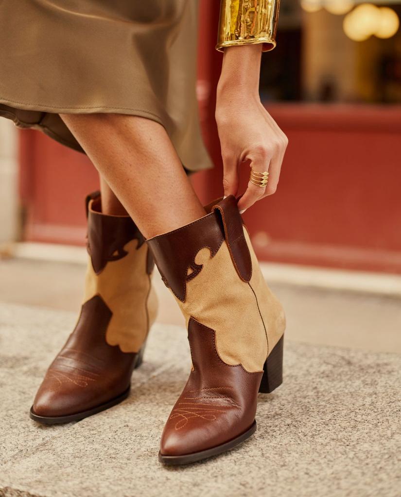 Toral Bottines Lara Marron & Beige