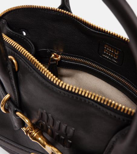 Miu Miu Aventure leather tote bag - Tote Bags - Free