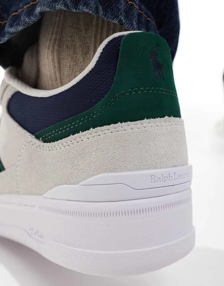 Ralph Lauren Polo Ralph Lauren Masters Sport 125 trainer in off white, green and blue 5