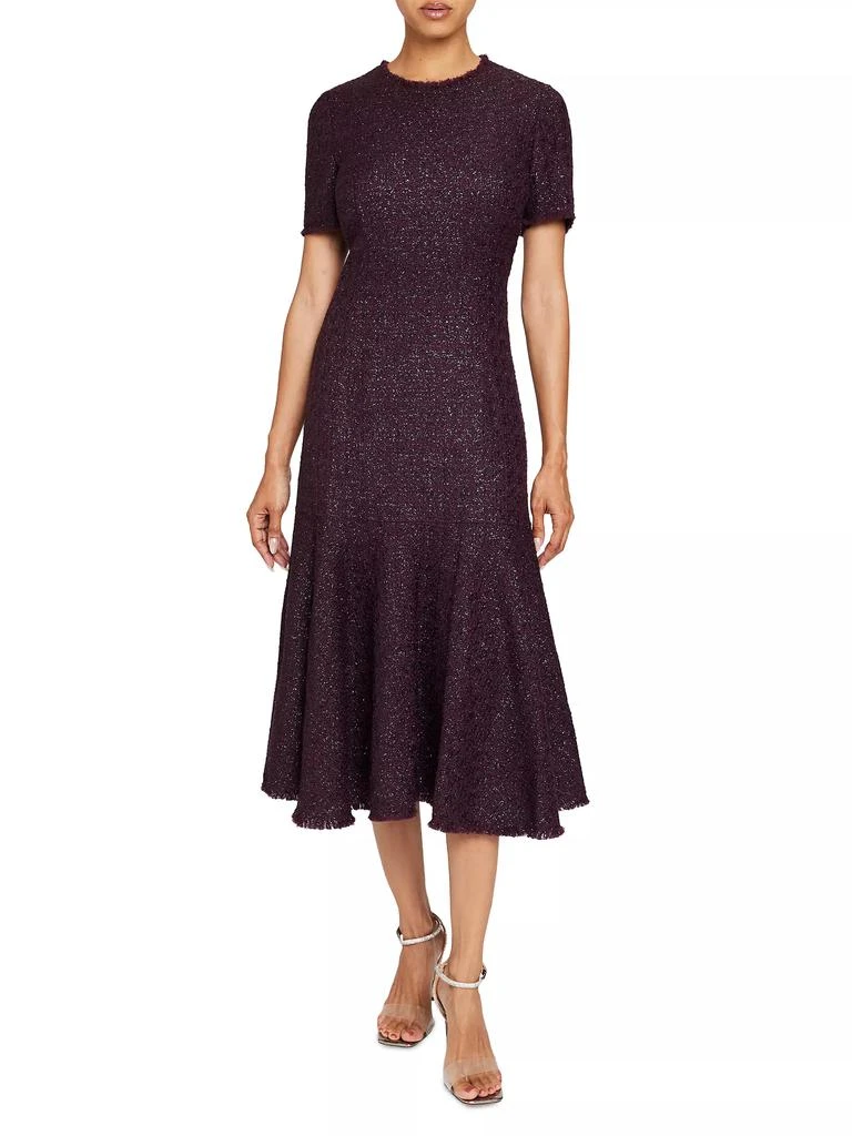 Santorelli Wool-Blend Tweed Midi-Dress 2