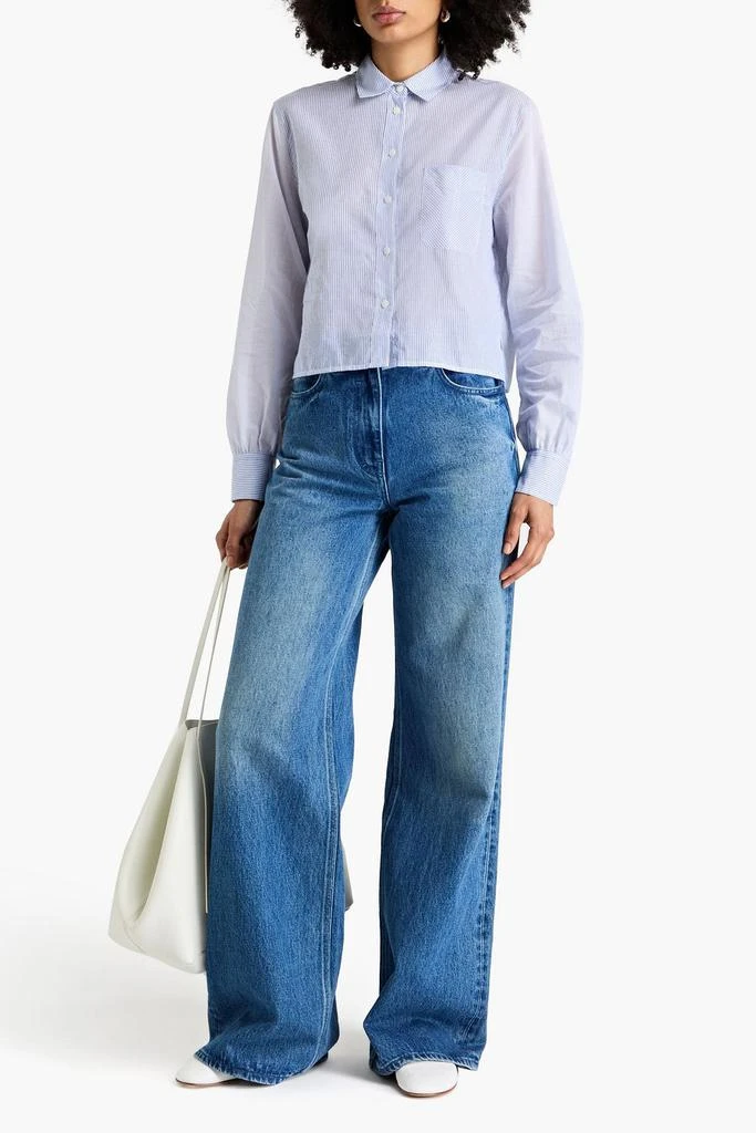 Rag & Bone Maxine cropped striped cotton shirt 2
