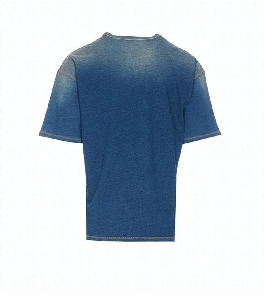 Diesel Faded Blue Cotton T-Shirt 2