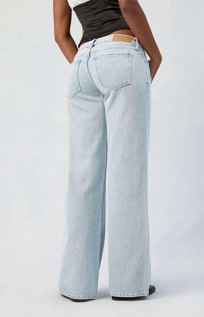 PacSun Eco Light Indigo Chain Low Rise Wide Leg Jeans 6