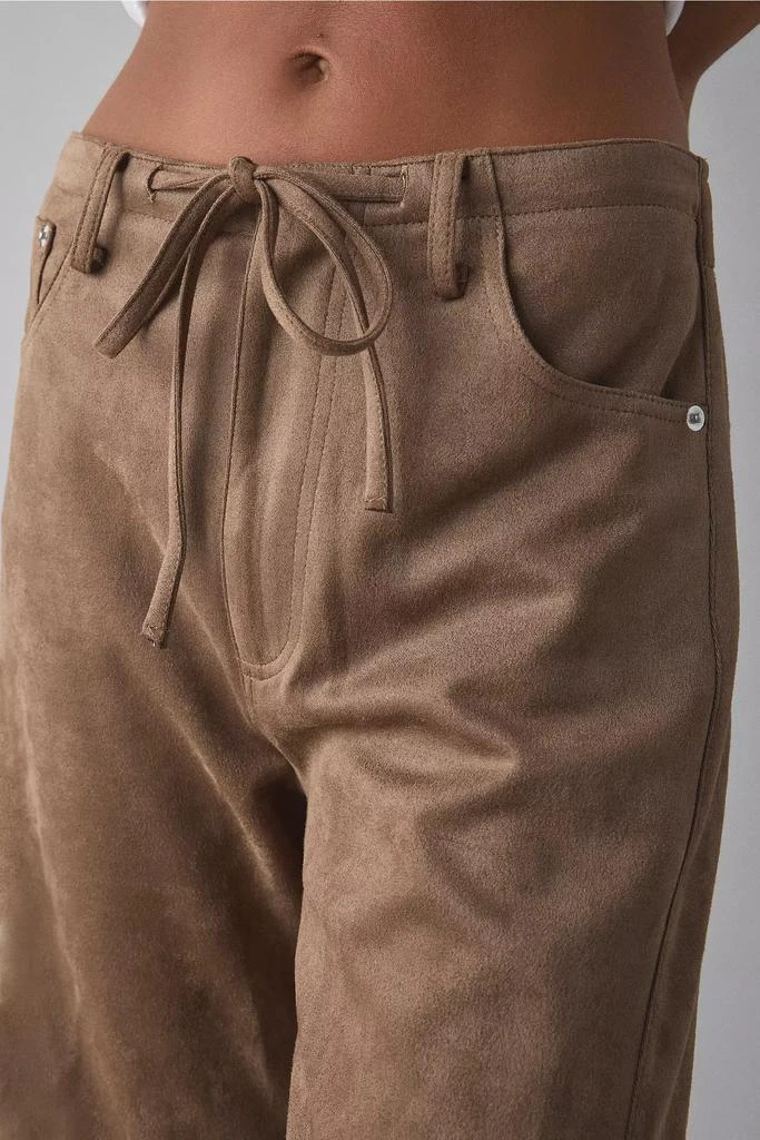 Lioness Lioness Dusty Faux Suede Wide Leg Pant 3