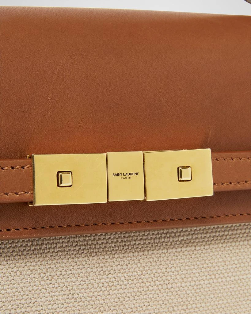 Yves Saint Laurent Manhattan Mini Crossbody Bag in Canvas and Leather 7