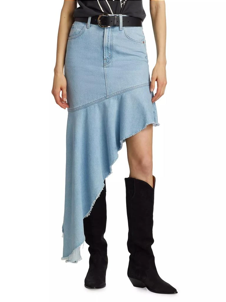 Mother The Crinkle Cut Denim Skirt 3