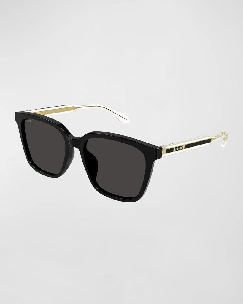 Gucci Men's Temple-Logo Rectangle Sunglasses 1