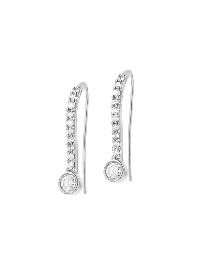 Sheryl Lowe Sterling Silver & 0.38 TCW Diamond Drop Earrings