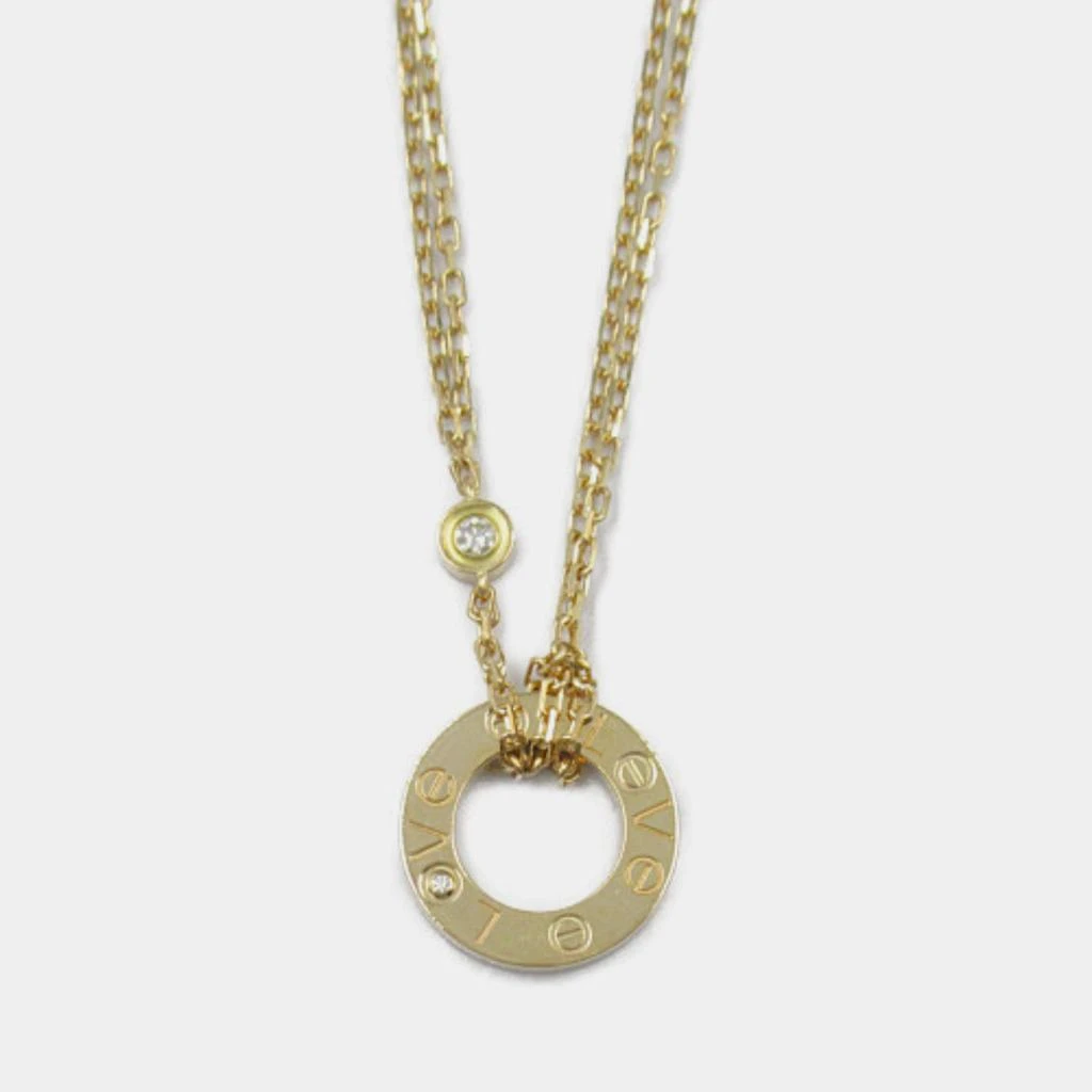 Cartier Cartier 18K Yellow Gold Diamond Love Circle Necklace  2