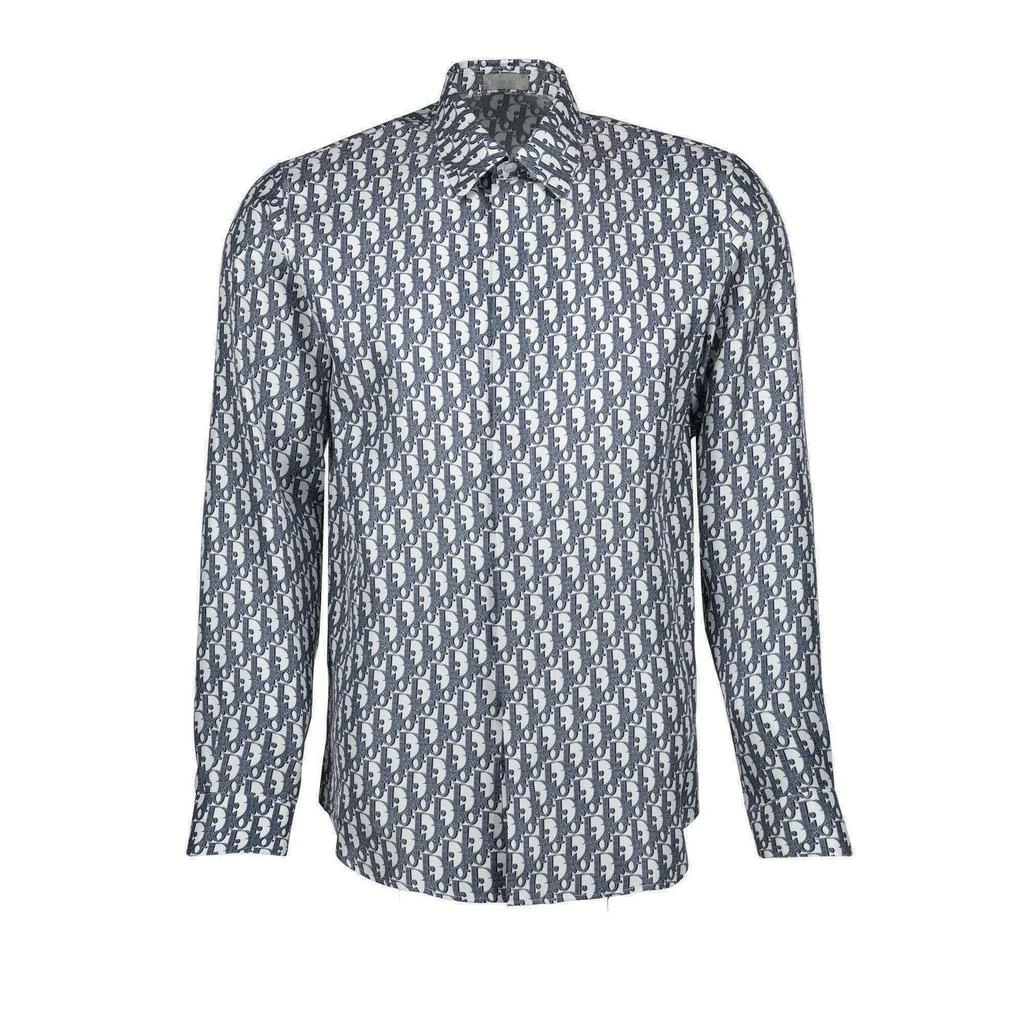 Dior Dior Monogram Button-Up Long-Sleeved Shirt 1