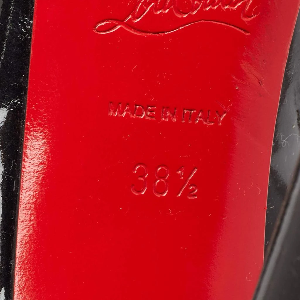 Christian Louboutin Christian Louboutin Black Patent Leather Highness Platform Pumps Size 38.5 7