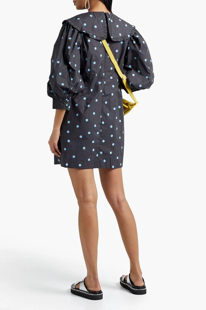 Ganni Polka-dot cotton-poplin mini dress 1