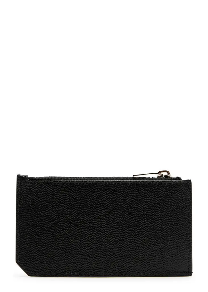 Yves Saint Laurent Logo pebbled leather wallet 2