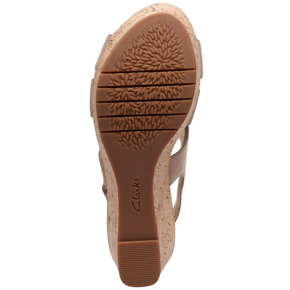 Clarks Women's Rose Erin Woven-Strap Wedge Sandals 5