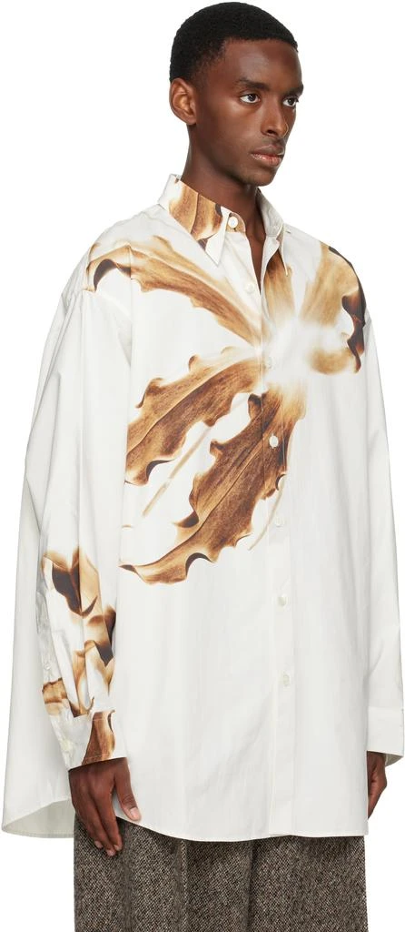 Dries Van Noten White Flame Lily Print Shirt 2
