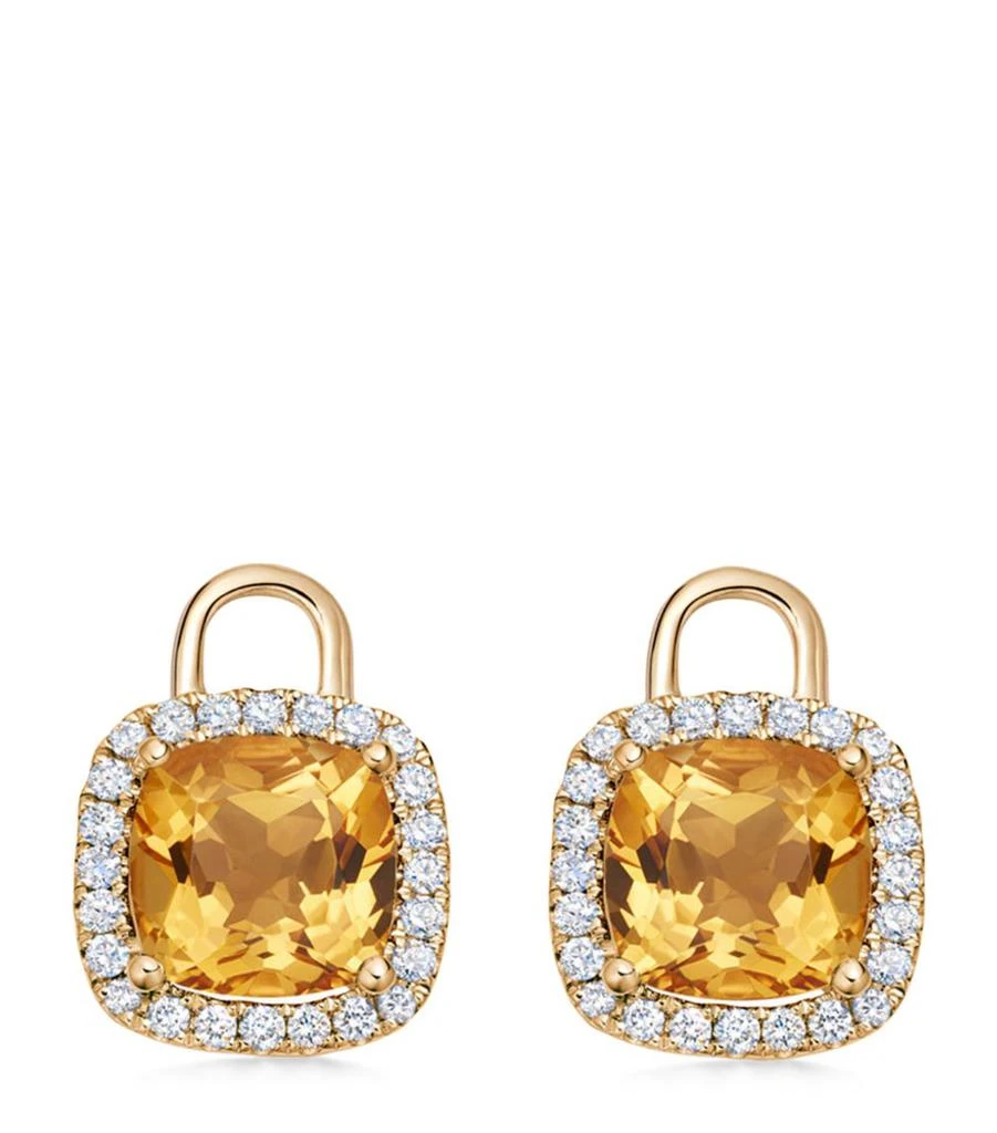 Kiki McDonough Yellow Gold, Diamond and Citrine Drop Charms 1