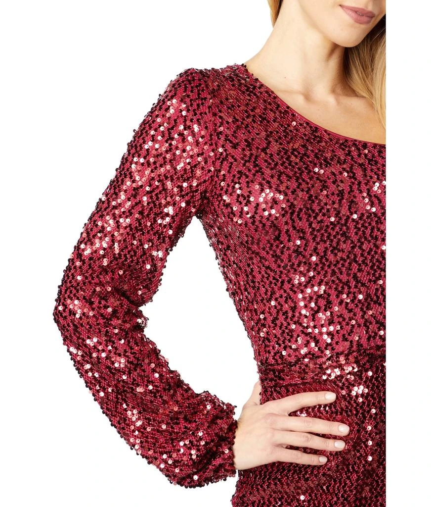 Bebe One Shoulder Sequin Wrap Dress 3