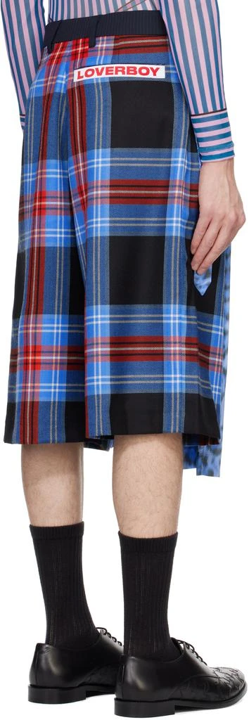 Charles Jeffrey Loverboy Blue & Red Pleated Skort 3