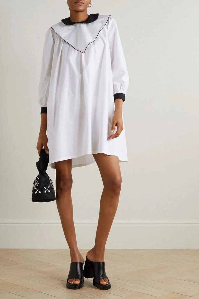 BATSHEVA Penelope embellished cotton-poplin mini dress 2