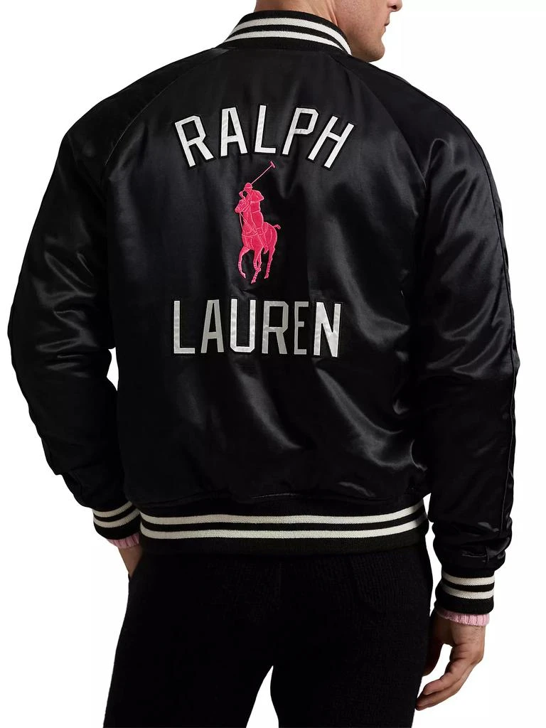 Ralph Lauren Unisex Pink Pony Takihyo Satin Baseball Jacket 4