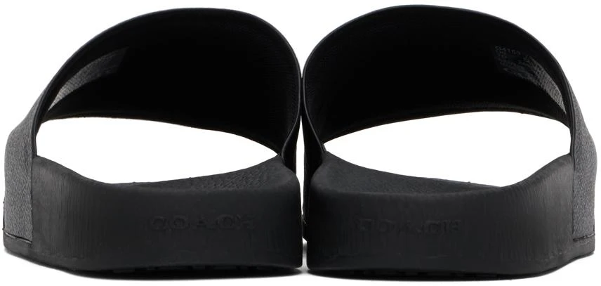 Coach Black Coated Canvas Slides 2