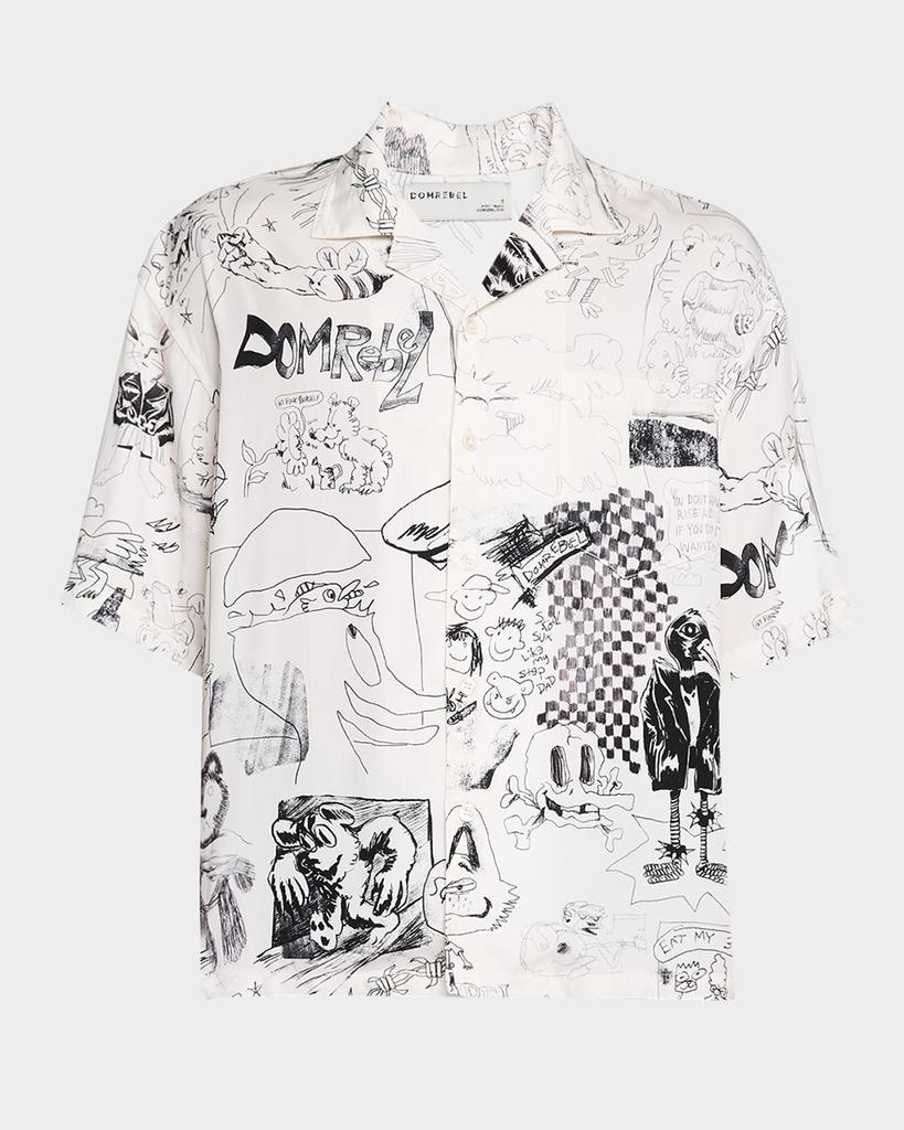 DOMREBEL Men's Silly Camp Shirt