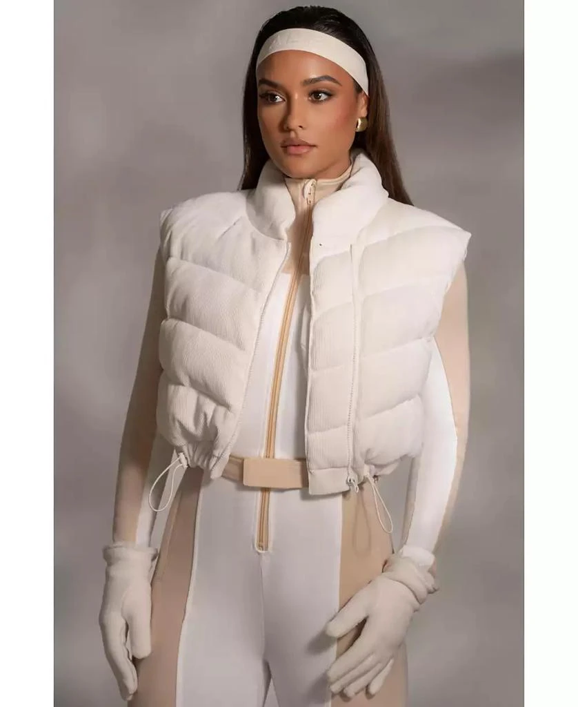 JLUXLABEL Women's Delma Ribbed Puffer Vest 1