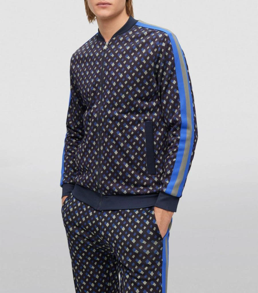 Hugo Boss Monogram Print Zip-Up Sweatshirt 3