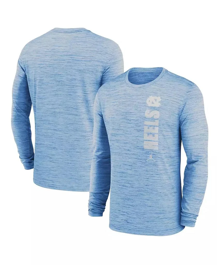 Jordan Men's Carolina Blue North Carolina Tar Heels 2024 Sideline Velocity Performance Long Sleeve T-Shirt 1