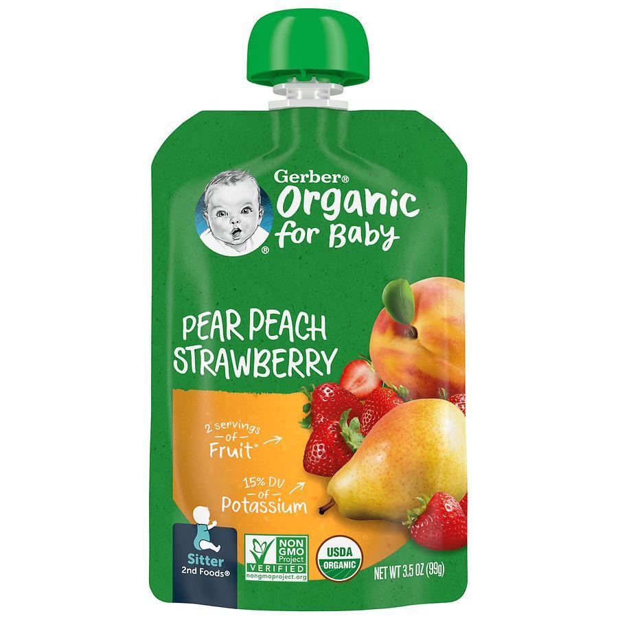 Gerber 2nd Foods Baby Food Pear Peach Strawberry