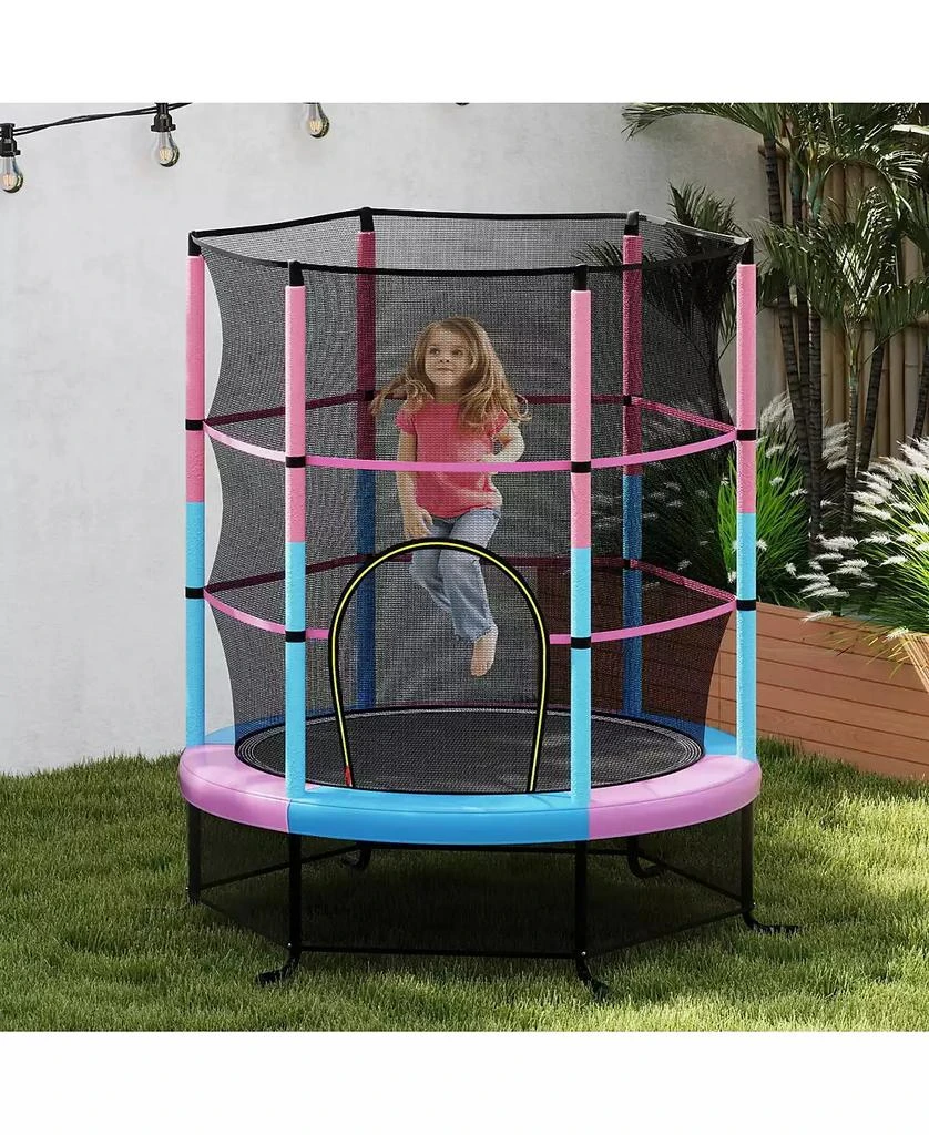 SKONYON 55 Inch Kids Recreational Trampoline Bouncing Jumping Mat with Enclosure Net 8