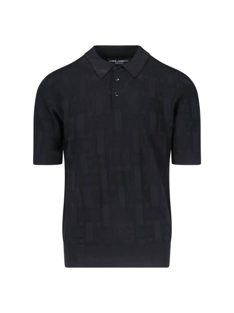 【関税&送料込】Dolce&Gabbana Jacquard Logo Polo Shirt Dolce & Gabbana Dolce & Gabbana Jacquard Logo Polo Shirt
