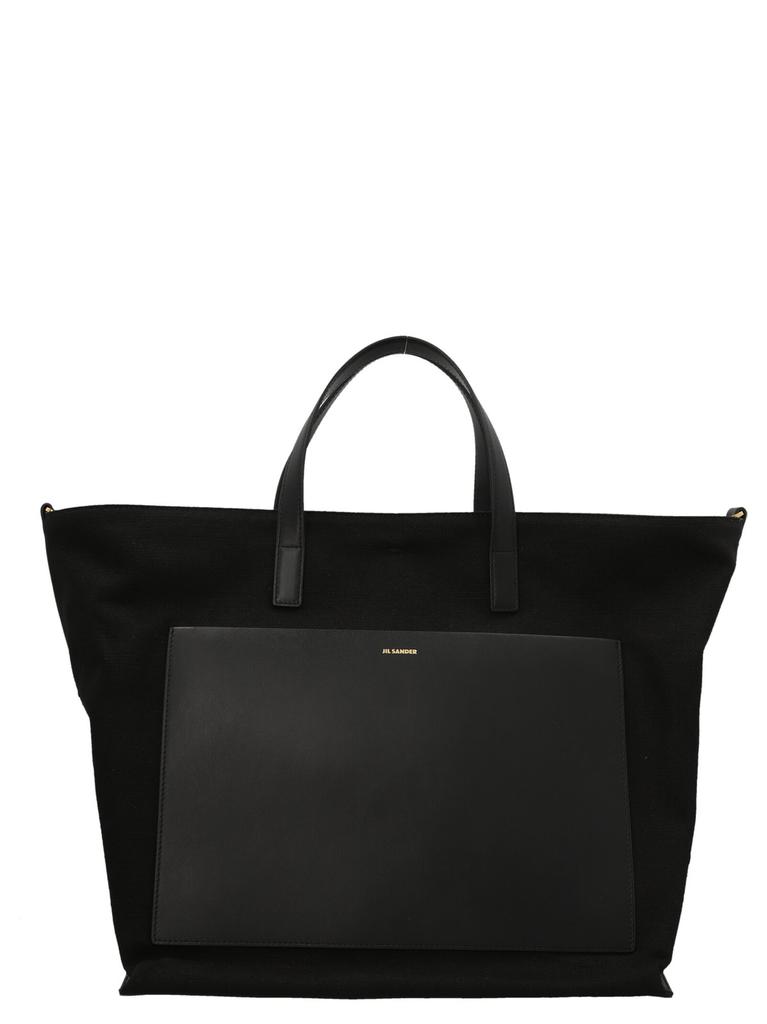 Jil Sander Jil Sander Cannolo Logo Embossed Small Tote Bag
