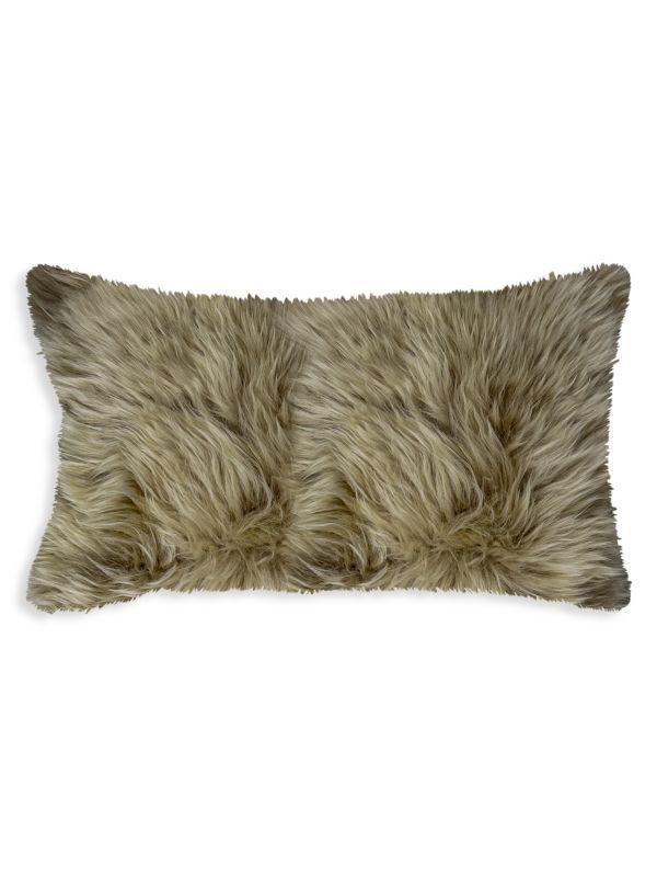 Natural Sheepskin Throw Pillow