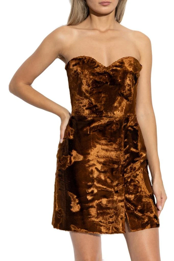 Alexander McQueen Alexander McQueen Strapless Mini Velvet Dress 2