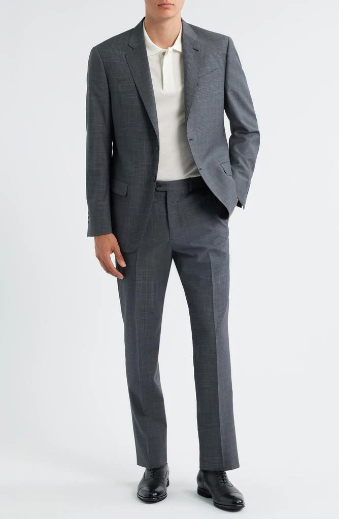 Emporio Armani Grey Microcheck Wool Suit