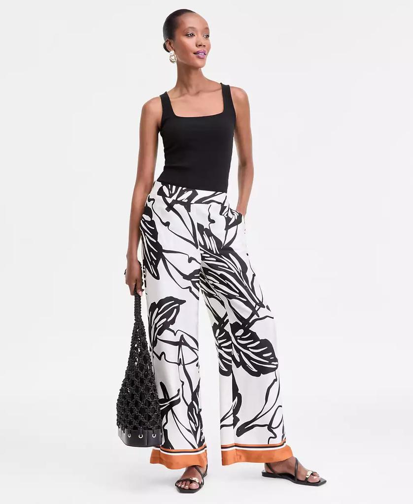 INC International Women's Printed Wide-Leg Pants, Exclusively at Macy's