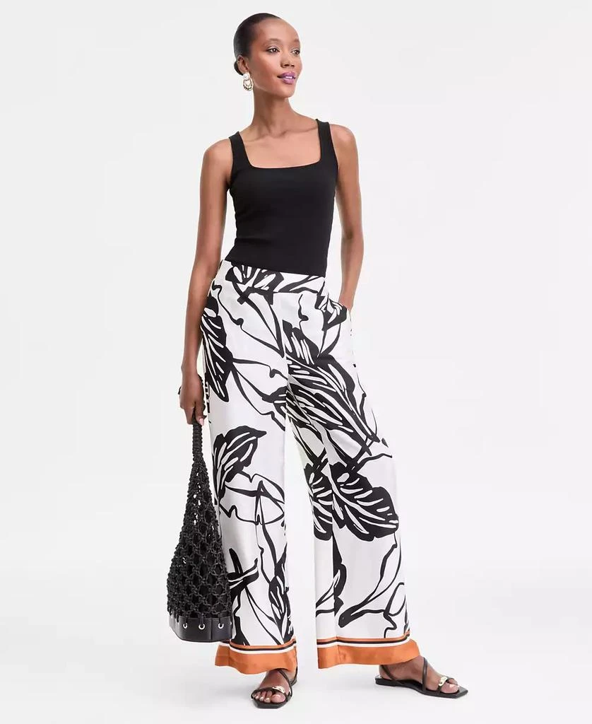 INC International Women's Printed Wide-Leg Pants, Exclusively at Macy's 1