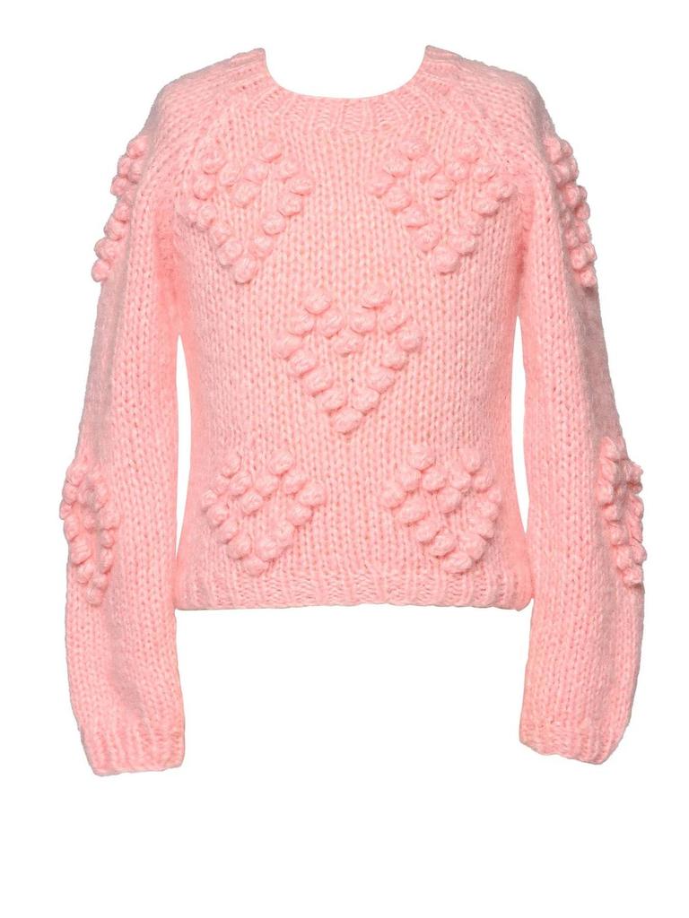 Hannah Banana Hannah Banana - Girl's Pom Heart Sweater