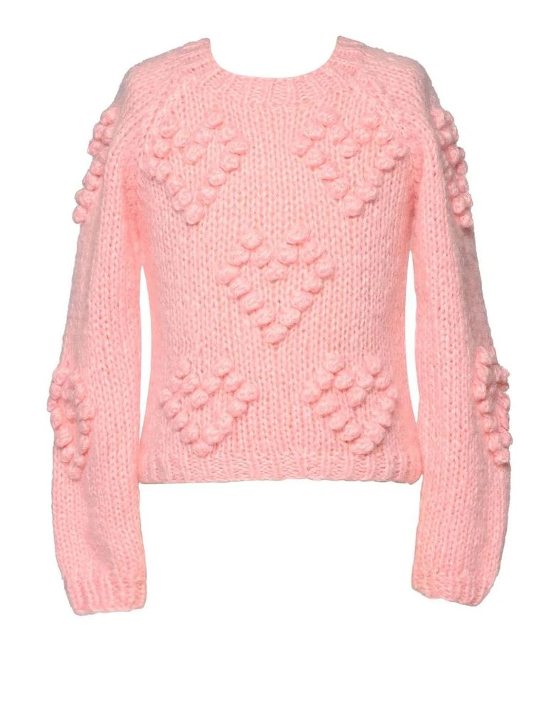 Hannah Banana Hannah Banana - Girl's Pom Heart Sweater 1
