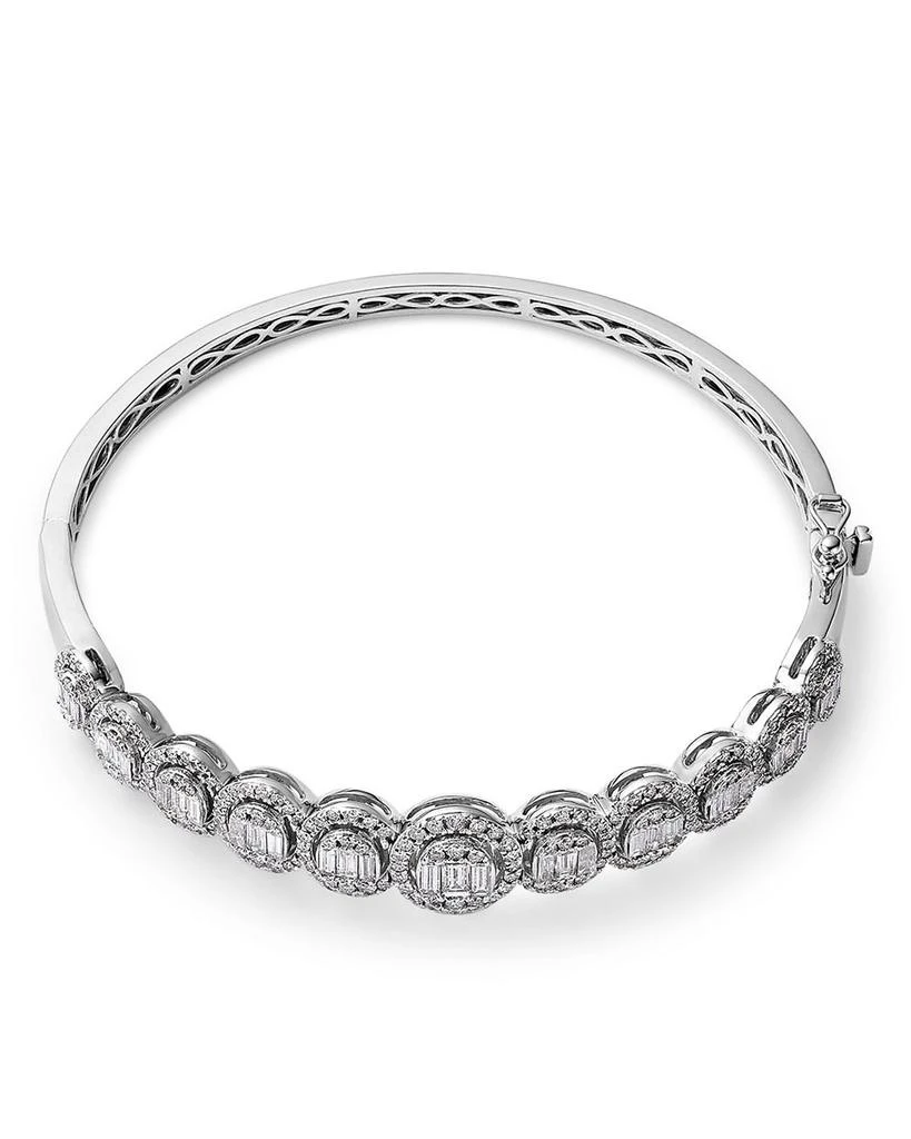 Bloomingdale
s Fine Collection Diamond Oval Mosaic Bangle Bracelet in 14K White Gold, 3.0 tcw 3